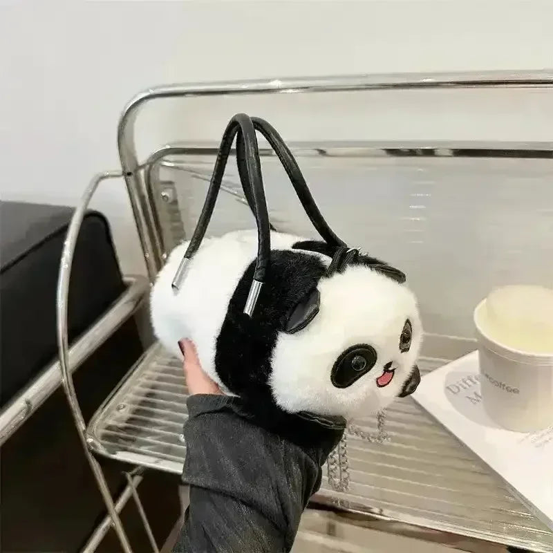 Panda Shaped Plush Shoulder Bag - Bear Hugs