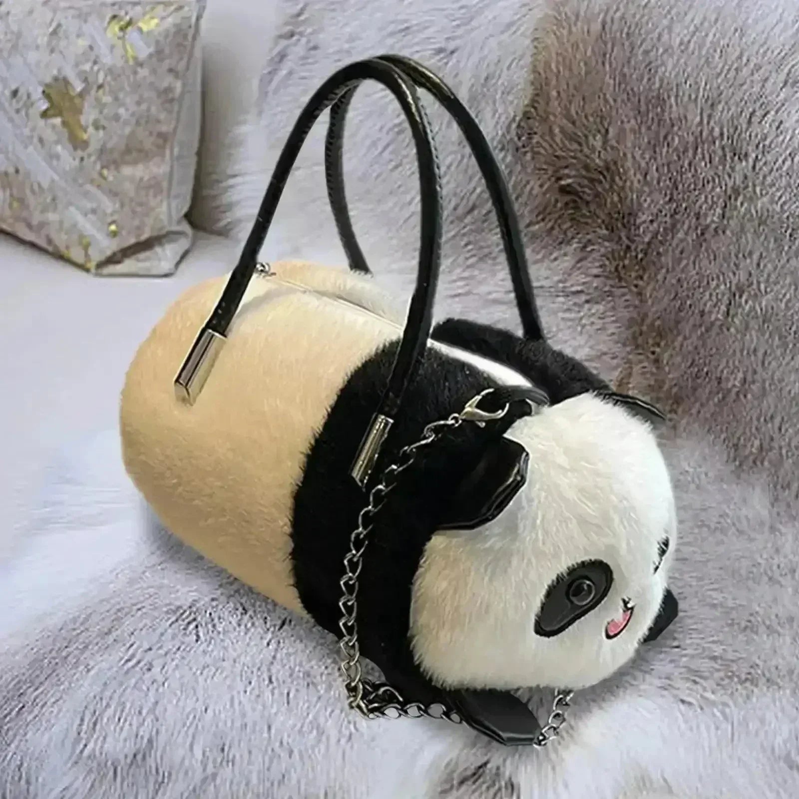 Panda Shaped Plush Shoulder Bag - Bear Hugs