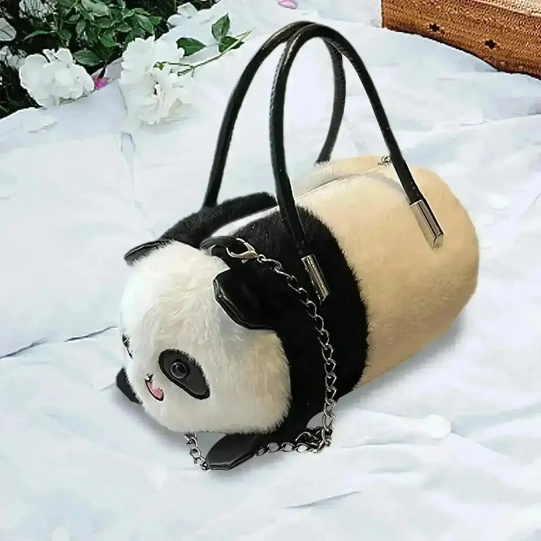 Panda Shaped Plush Shoulder Bag - Bear Hugs