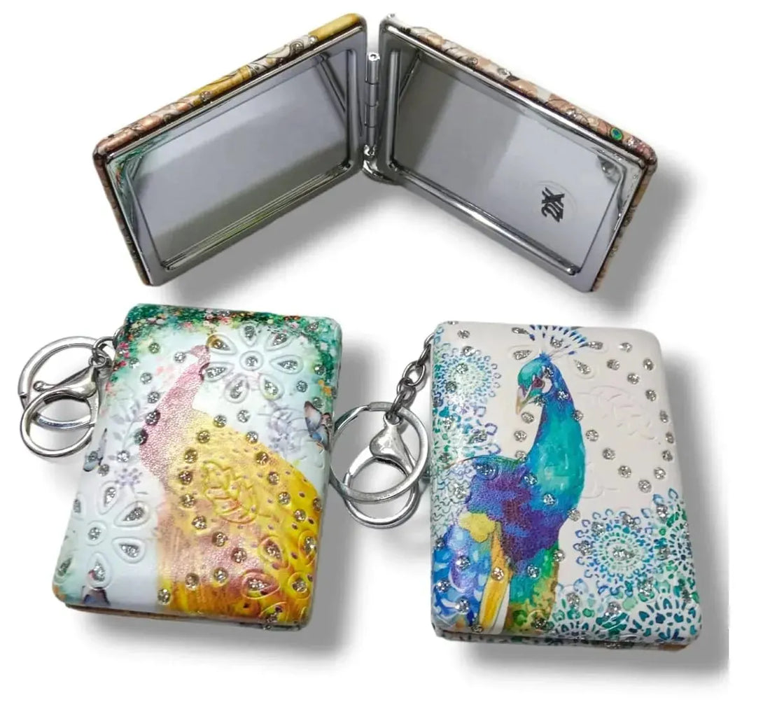 Peacock Theme Mirror Keychain - Bear Hugs