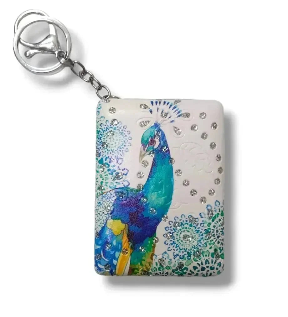 Peacock Theme Mirror Keychain - Bear Hugs