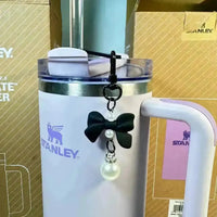 Pearl Straw Pendant for Stanley Cup - Bear Hugs