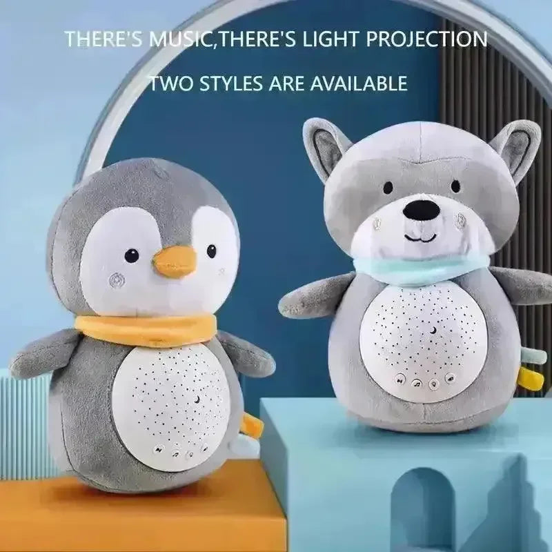 Penguin and Raccoon Crying Doll With Light & Sound - Bear Hugs