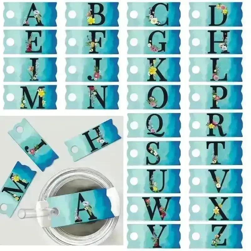 Personalised Tumbler Letter Tag for Stanley Cup - Bear Hugs