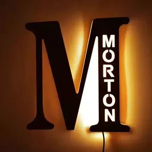 Personalized Letter Light Lamp - Bear Hugs