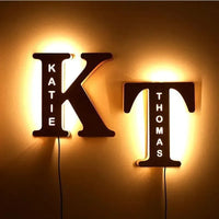 Personalized Letter Light Lamp - Bear Hugs