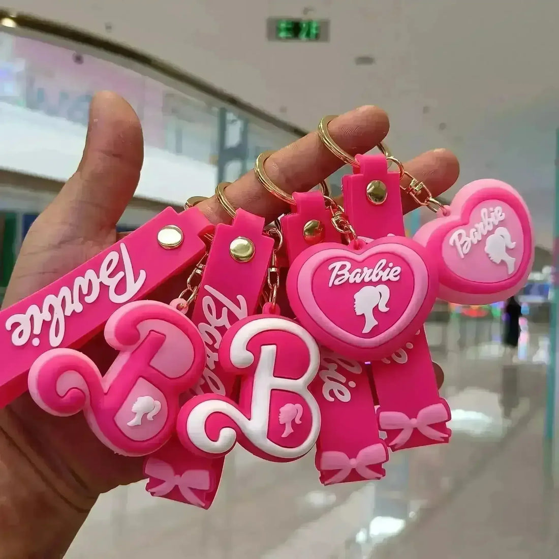 Pink Barbie 3D Keychain - Bear Hugs