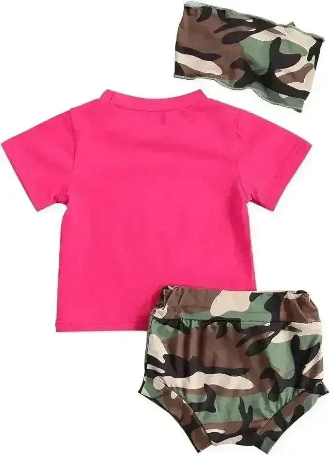 Pink in my Dad's Camo World T-shirt and Shorts Set - Bear Hugs