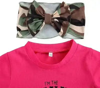 Pink in my Dad's Camo World T-shirt and Shorts Set - Bear Hugs
