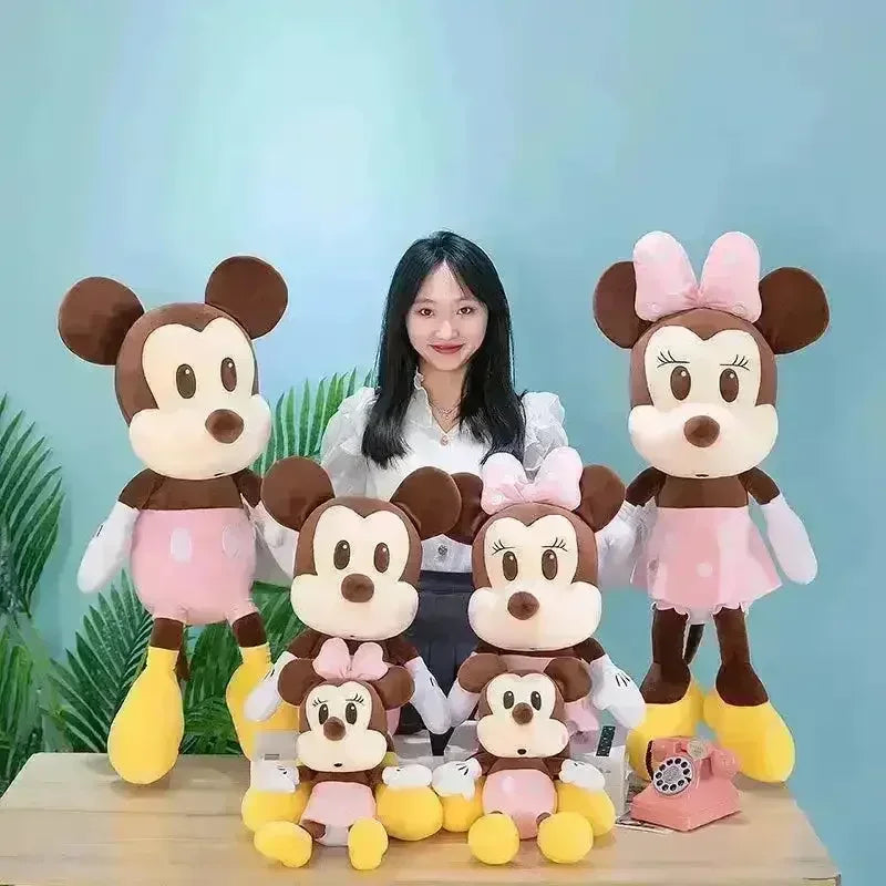 Pink Toned Mickey Minnie Plushies (60 cm) - Bear Hugs