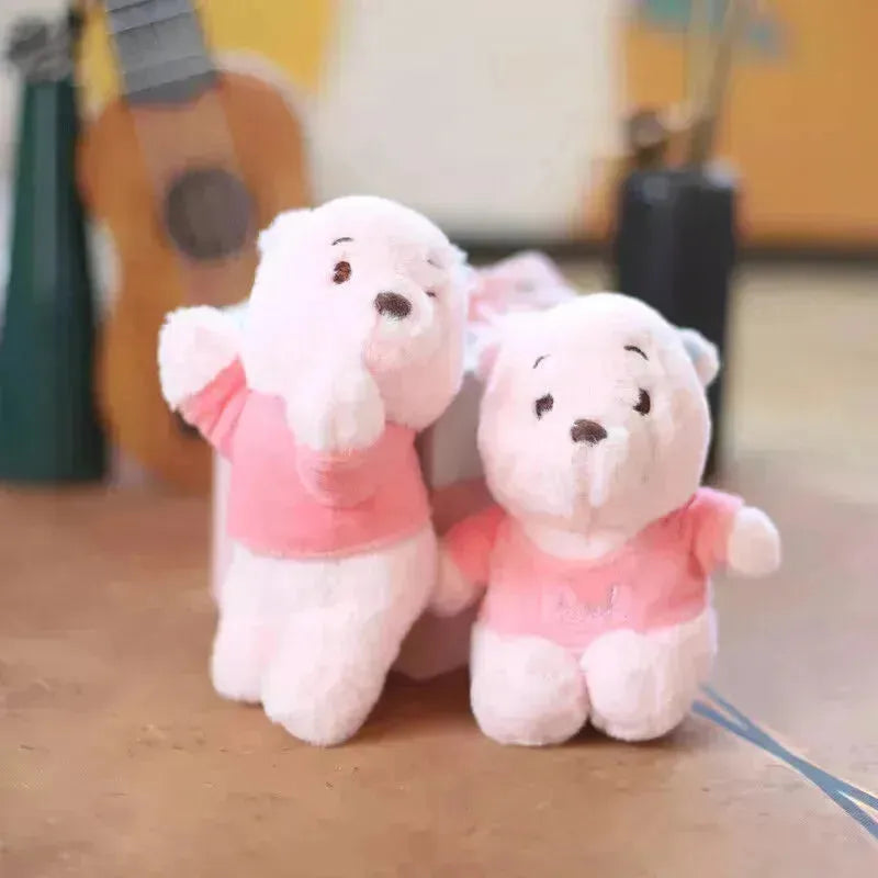 Pink Winnie Plush Keychain - Bear Hugs