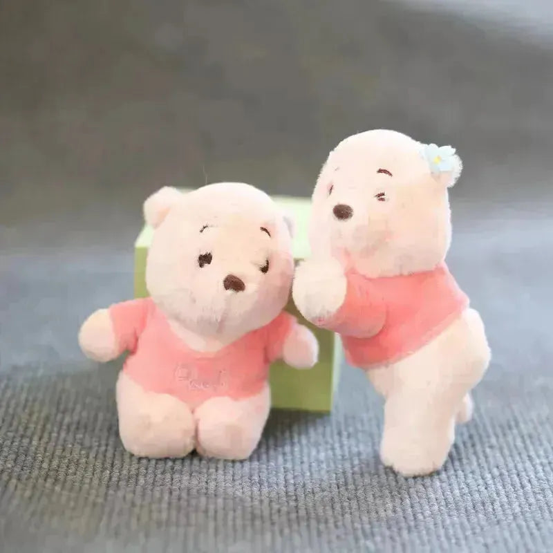 Pink Winnie Plush Keychain - Bear Hugs