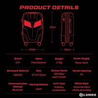 Pixel Explorer LED Smart Suitcase - Bear Hugs