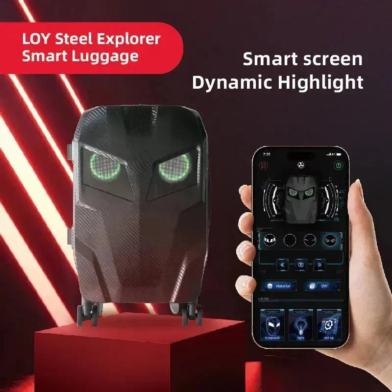 Pixel Explorer LED Smart Suitcase - Bear Hugs