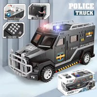 Playful Police Truck Piggy Bank - Bear Hugs