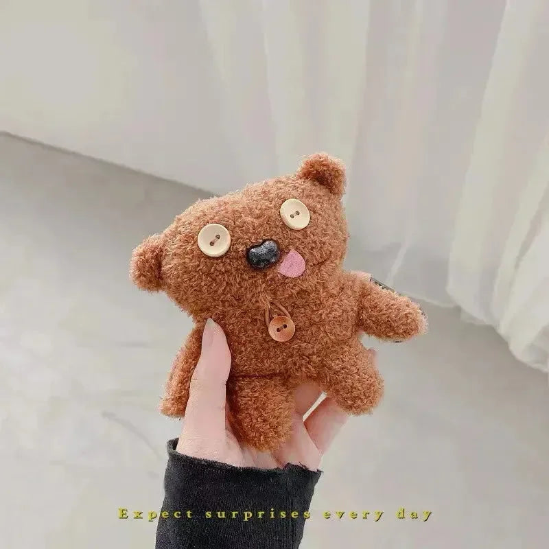Plush Button Bear AirPods Case - Bear Hugs