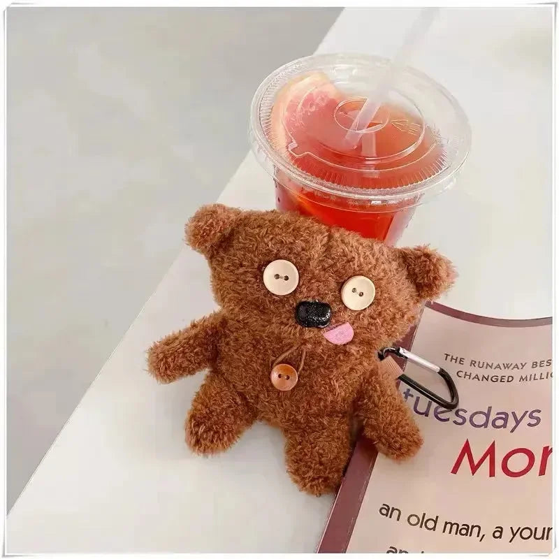 Plush Button Bear AirPods Case - Bear Hugs