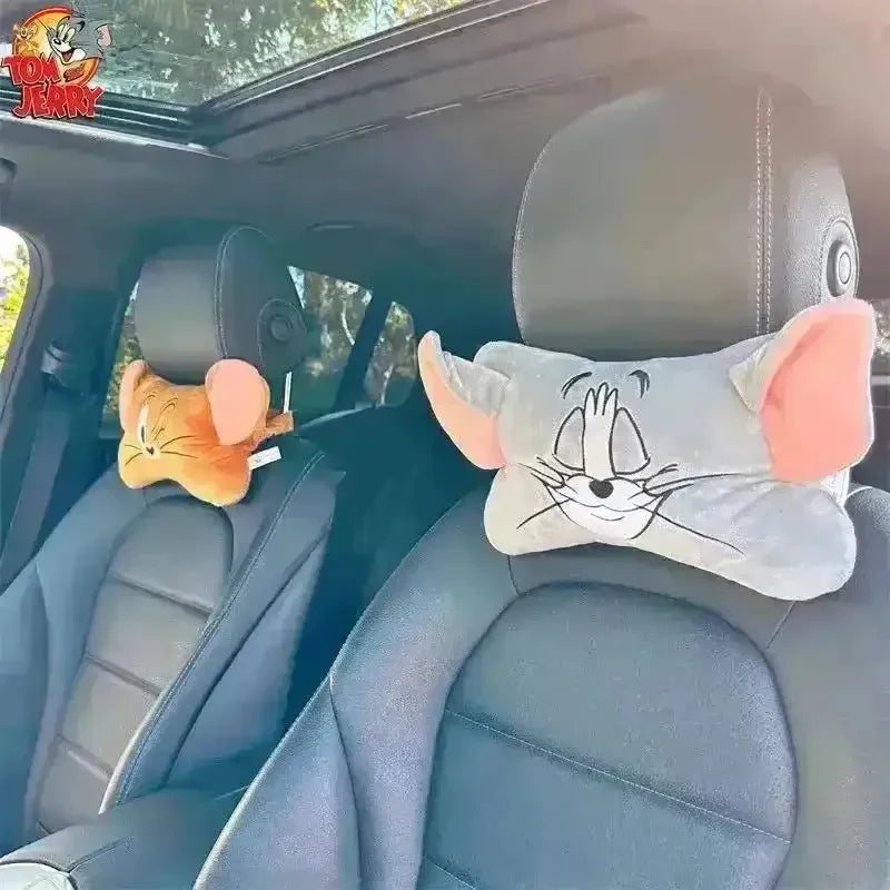 Plush Tom & Jerry Car Neck Pillows - Bear Hugs