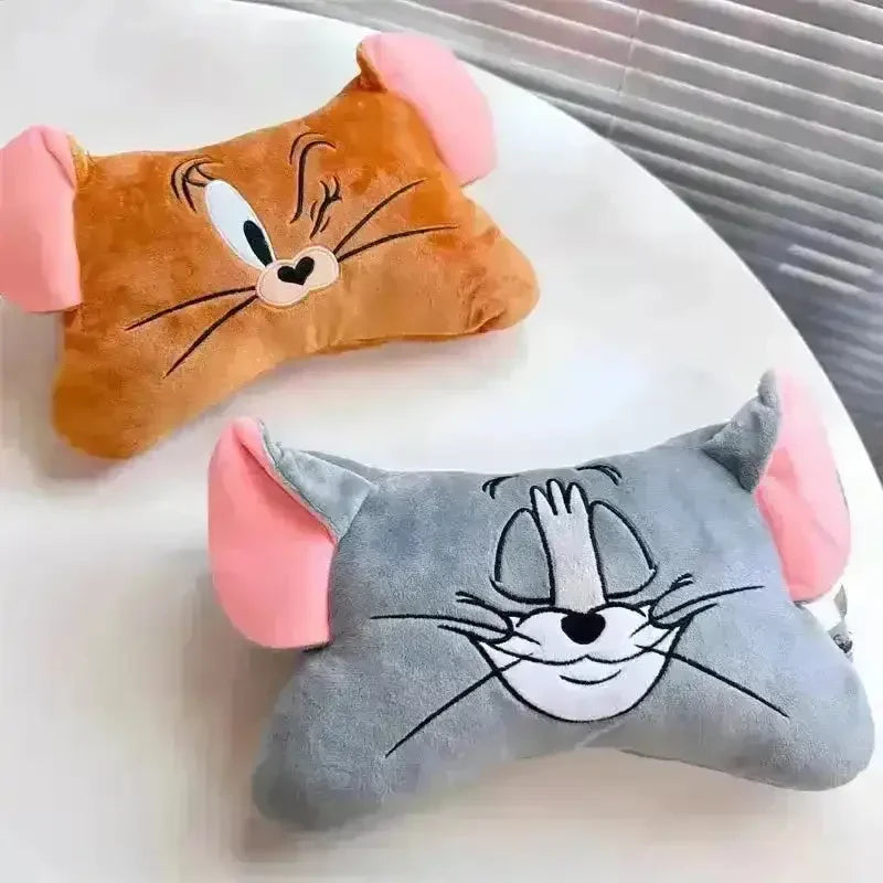 Plush Tom & Jerry Car Neck Pillows - Bear Hugs