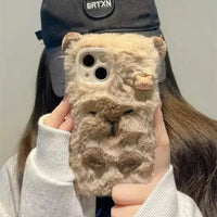 Plush Velvet Capybara Case (For iPhones) - Bear Hugs