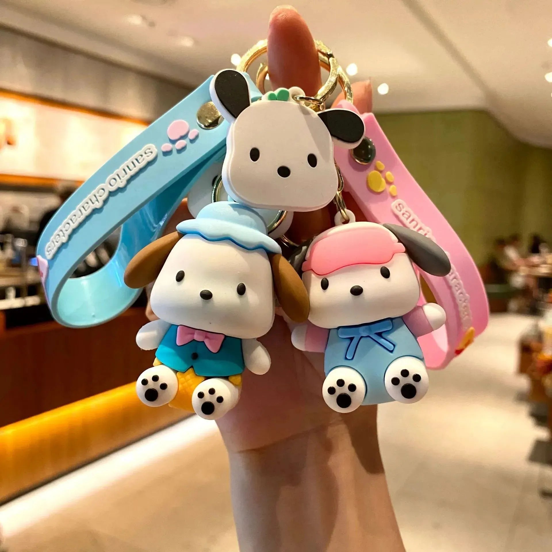 Pochacco Bag Pal 3D Keychain - Bear Hugs