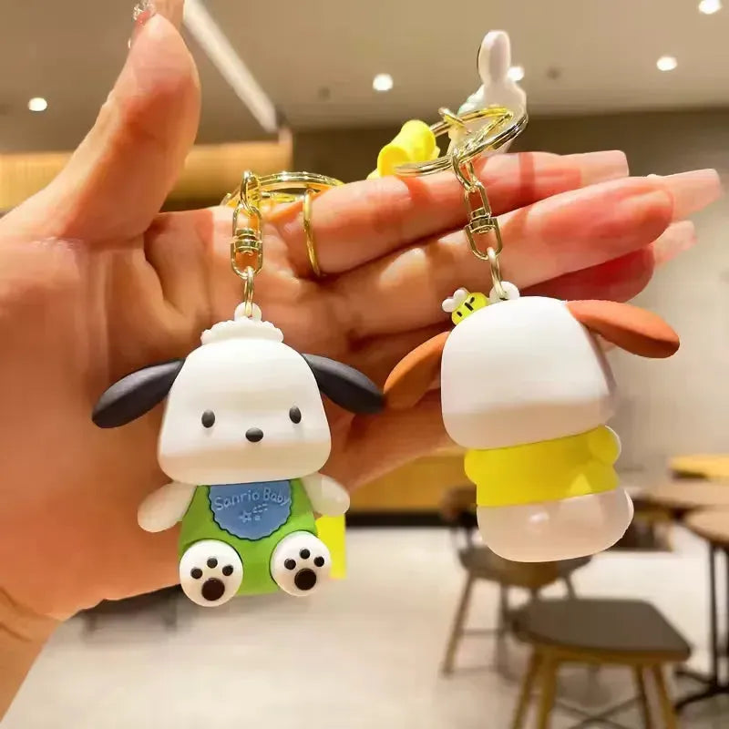 Pochacco Bag Pal 3D Keychain - Bear Hugs