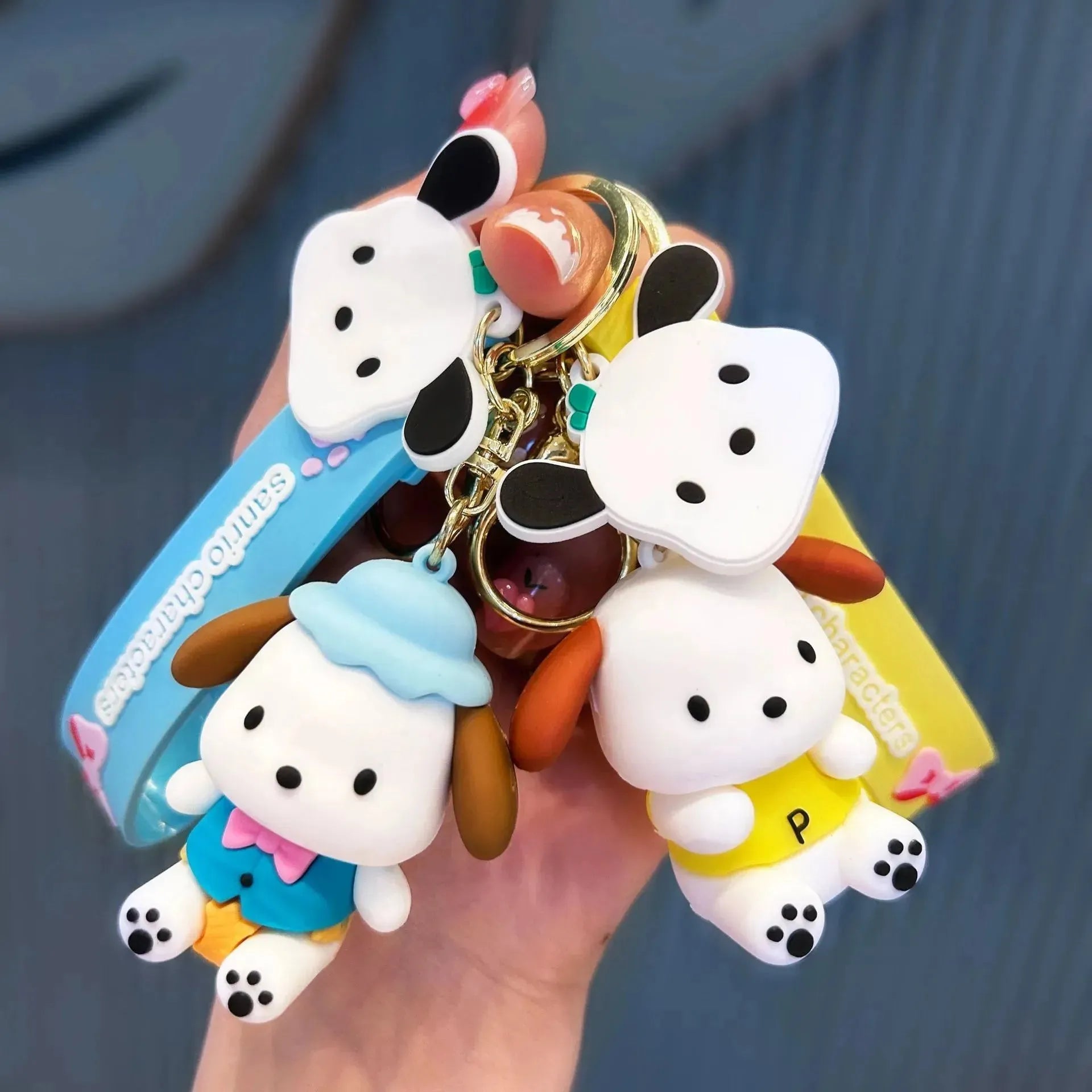 Pochacco Bag Pal 3D Keychain - Bear Hugs