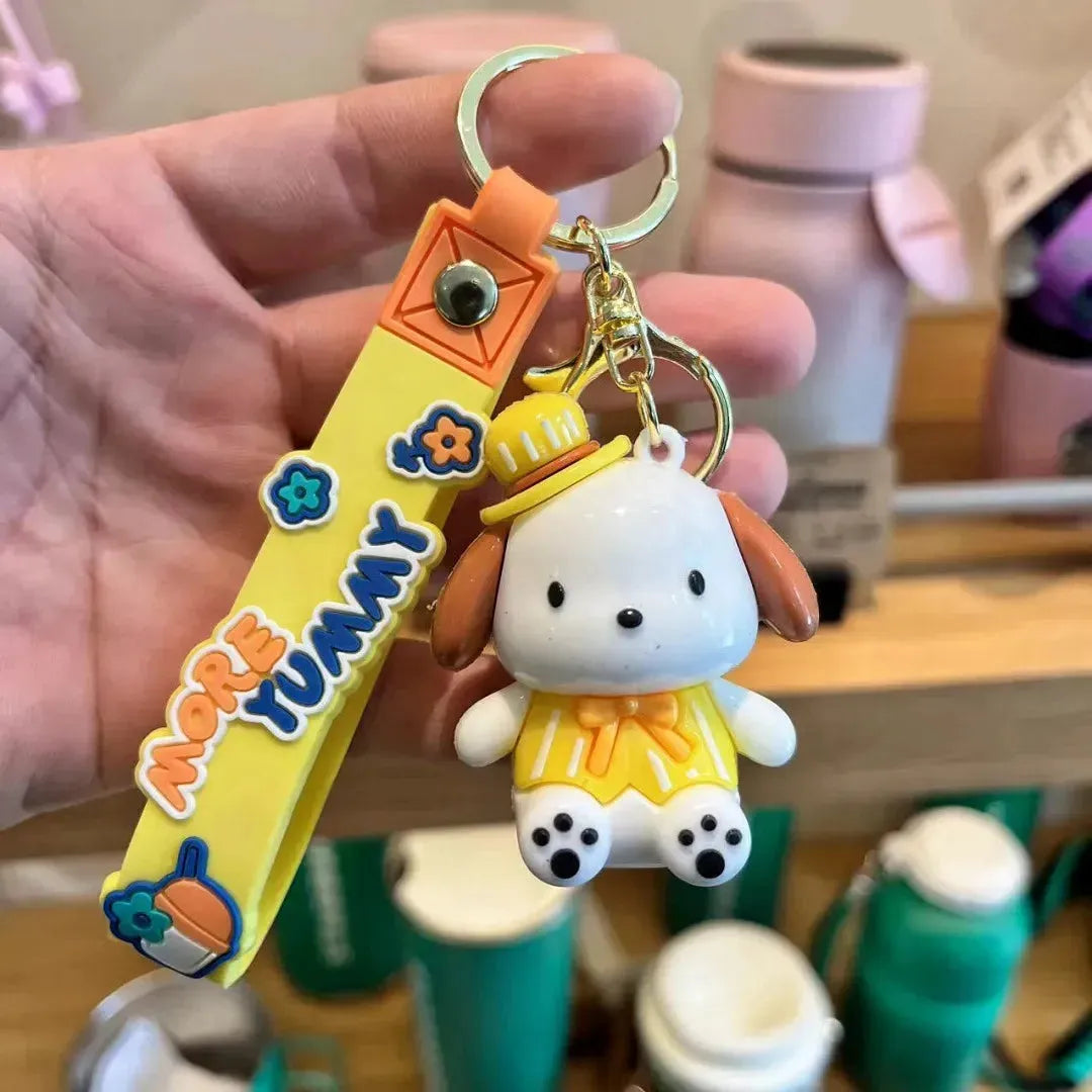 Pochacco Bag Pal 3D Keychain - Bear Hugs