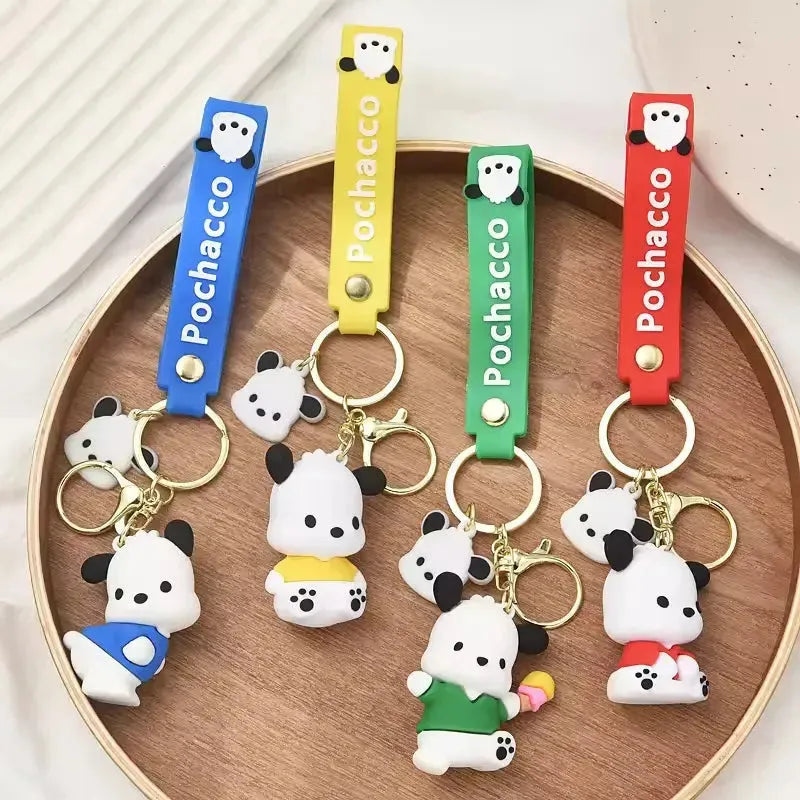 Pochacco Bag Pal 3D Keychain - Bear Hugs