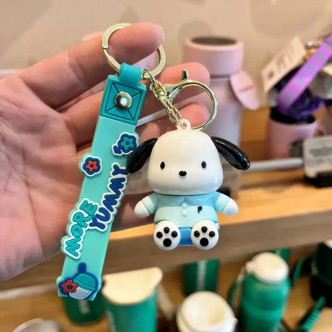 Pochacco Bag Pal 3D Keychain - Bear Hugs