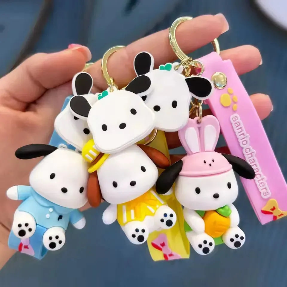 Pochacco Bag Pal 3D Keychain - Bear Hugs