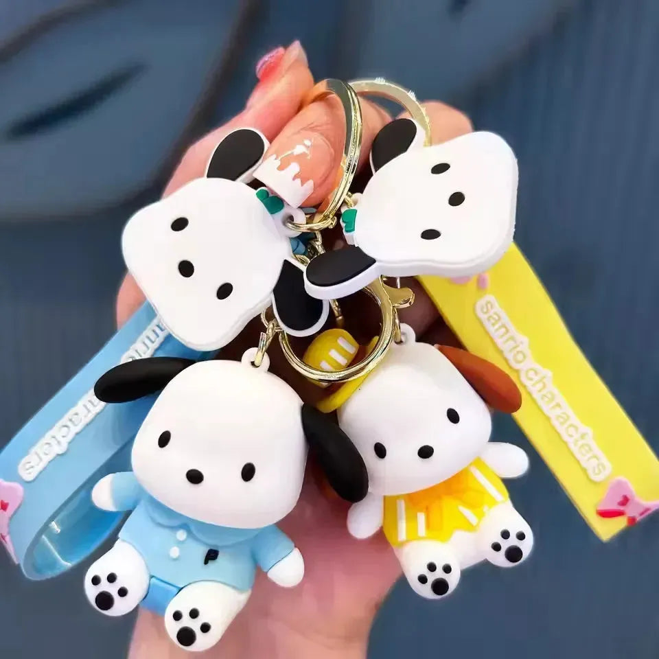 Pochacco Bag Pal 3D Keychain - Bear Hugs