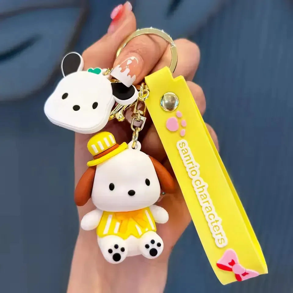 Pochacco Bag Pal 3D Keychain - Bear Hugs