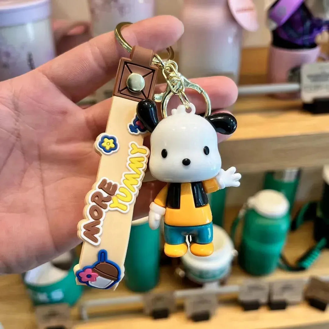 Pochacco Bag Pal 3D Keychain - Bear Hugs