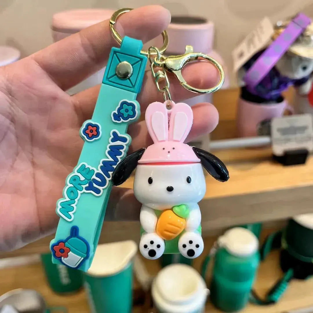 Pochacco Bag Pal 3D Keychain - Bear Hugs