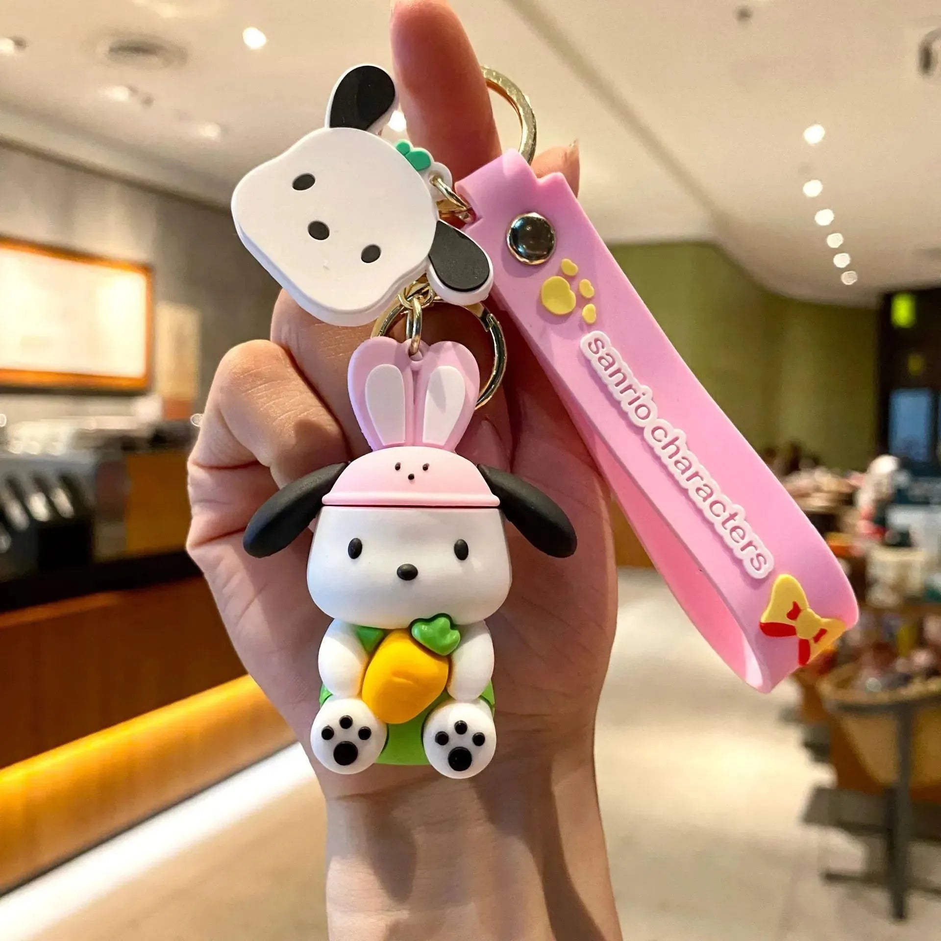 Pochacco Bag Pal 3D Keychain - Bear Hugs