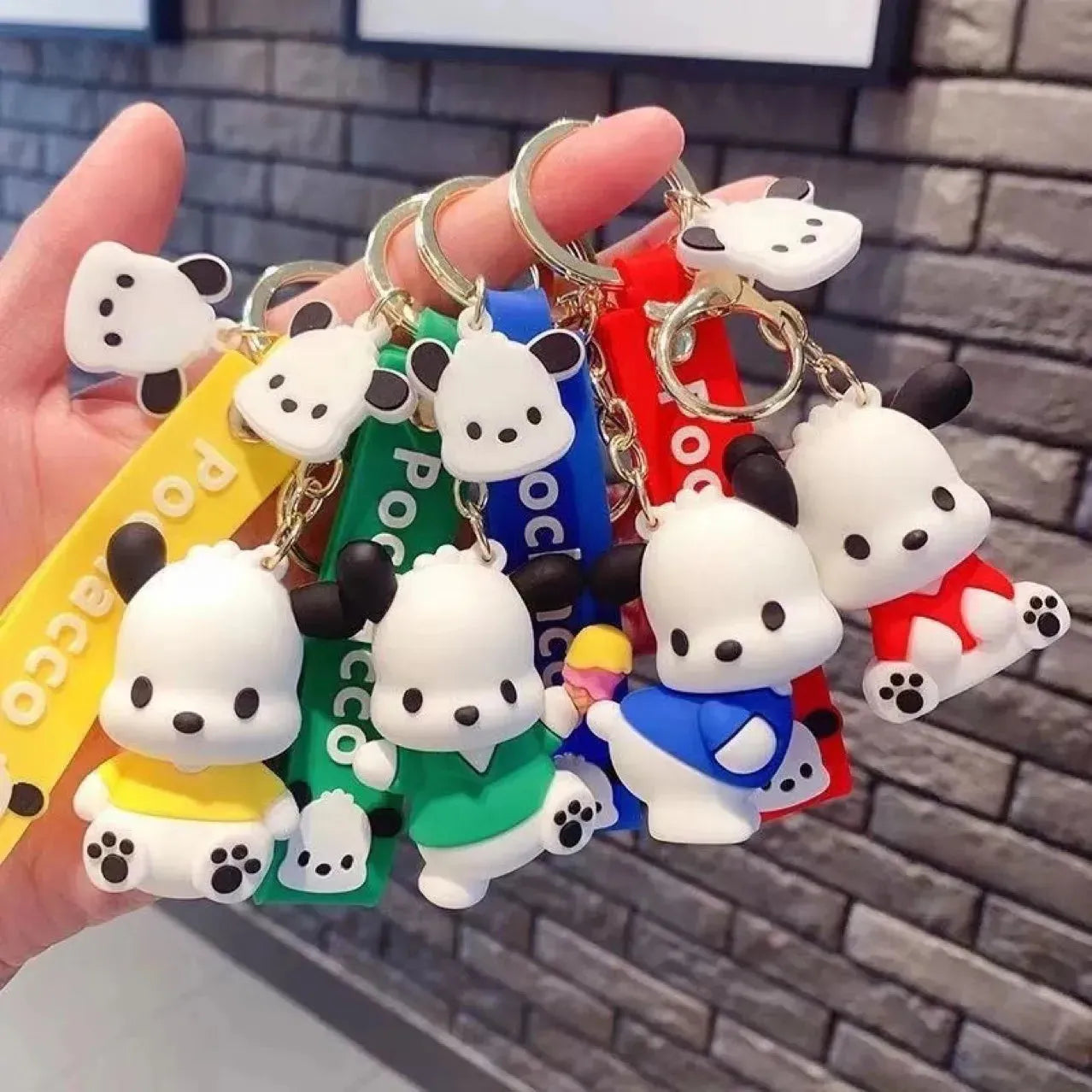 Pochacco Bag Pal 3D Keychain - Bear Hugs