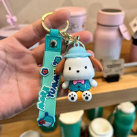 Pochacco Bag Pal 3D Keychain - Bear Hugs