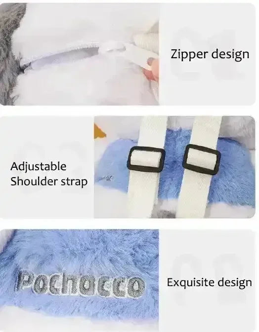 Pochacco Big Fluffy Plush Doll Backpack - Bear Hugs
