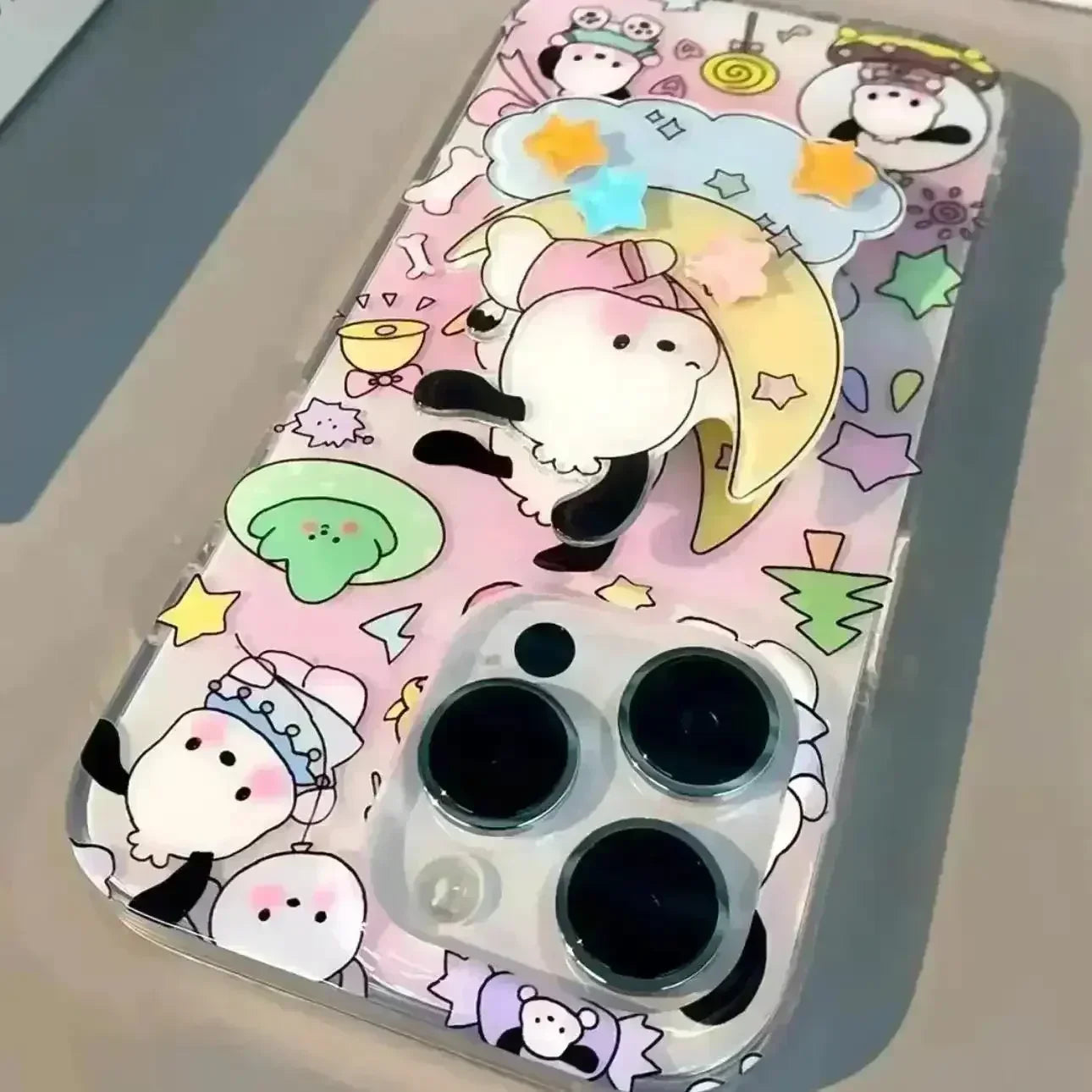 Pochacco Case with Pop Socket (For iPhones) - Bear Hugs