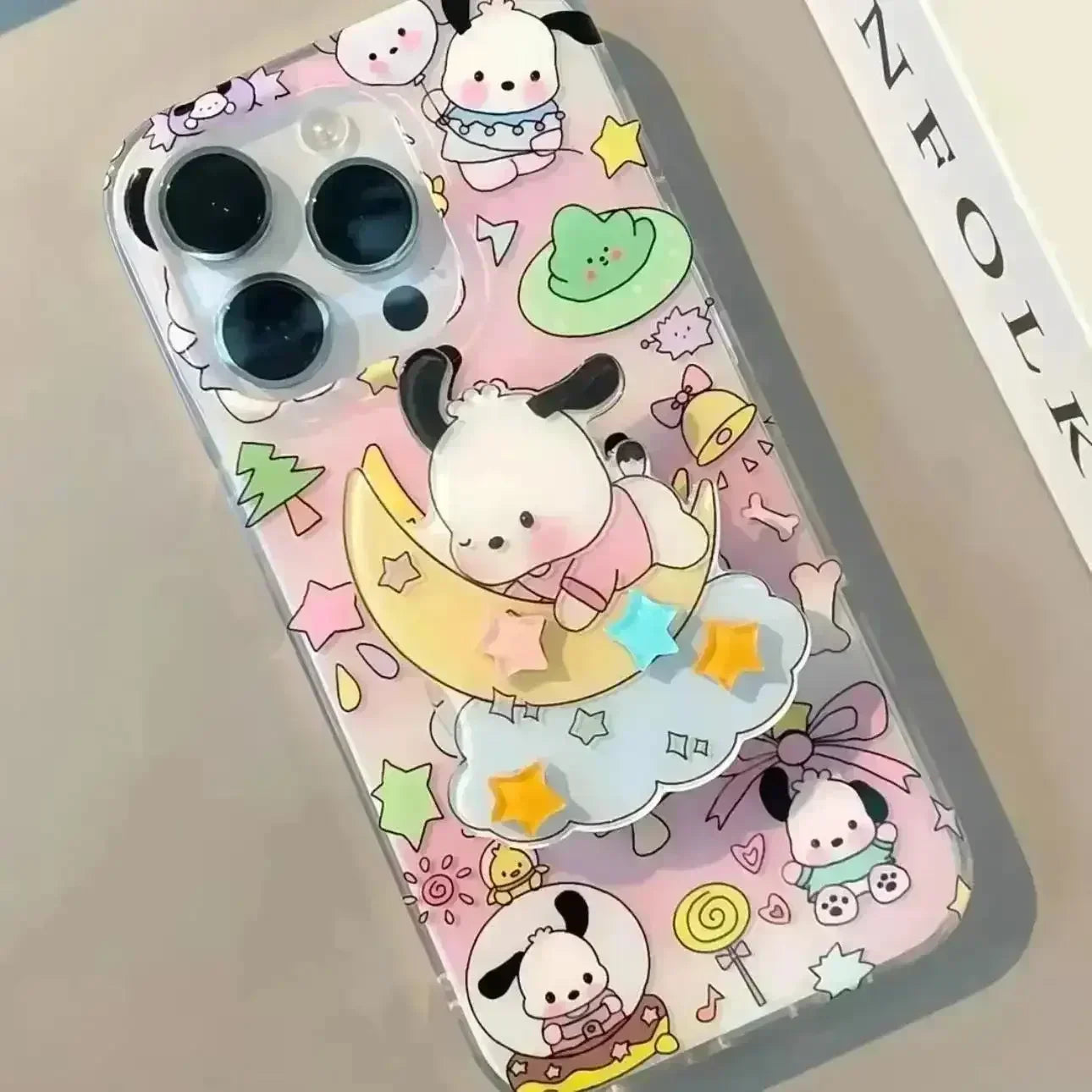 Pochacco Case with Pop Socket (For iPhones) - Bear Hugs