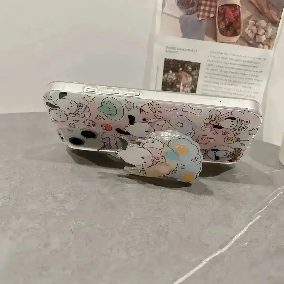 Pochacco Case with Pop Socket (For iPhones) - Bear Hugs