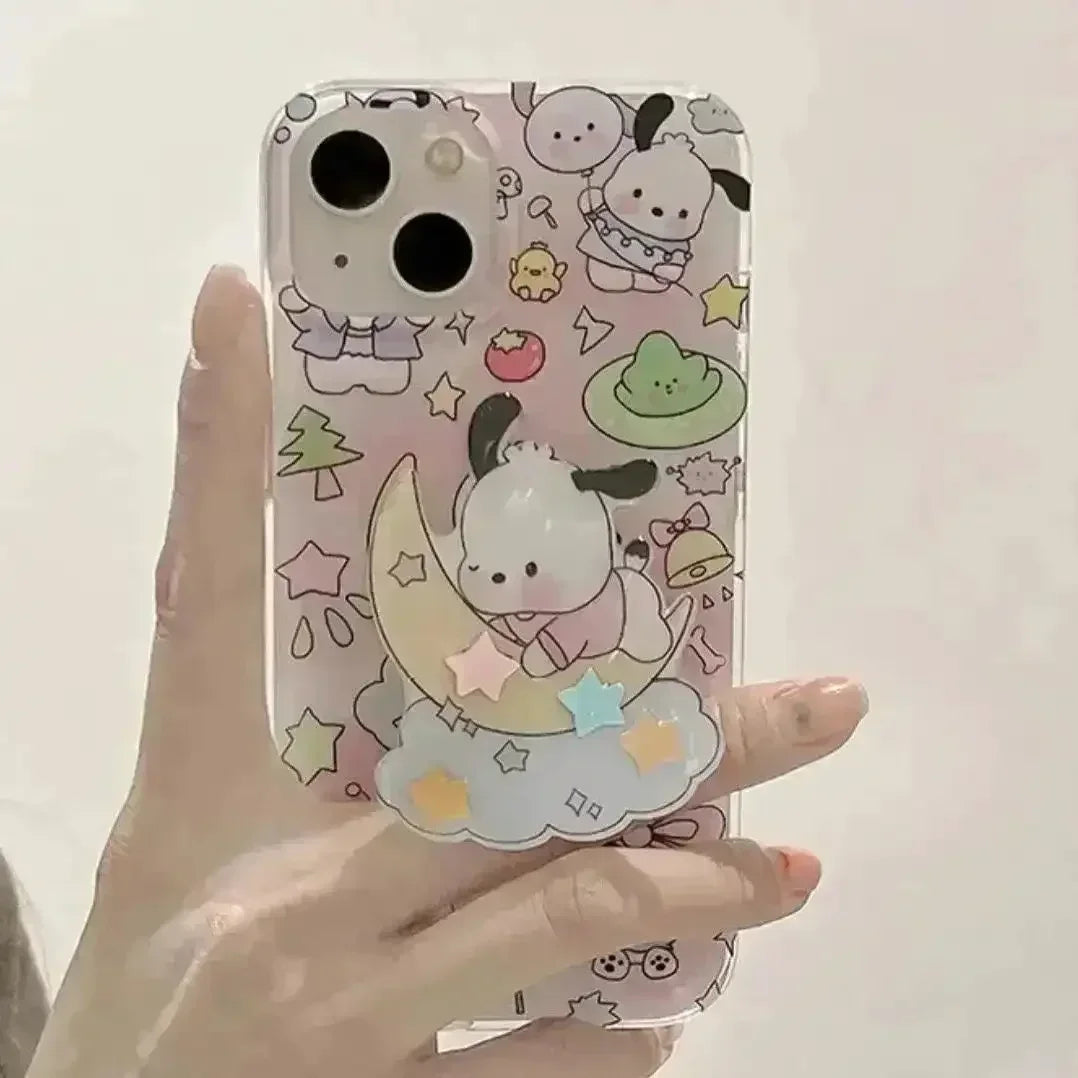 Pochacco Case with Pop Socket (For iPhones) - Bear Hugs