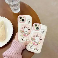 Pochacco Embossed Leather Phone Case (For iPhones) - Bear Hugs