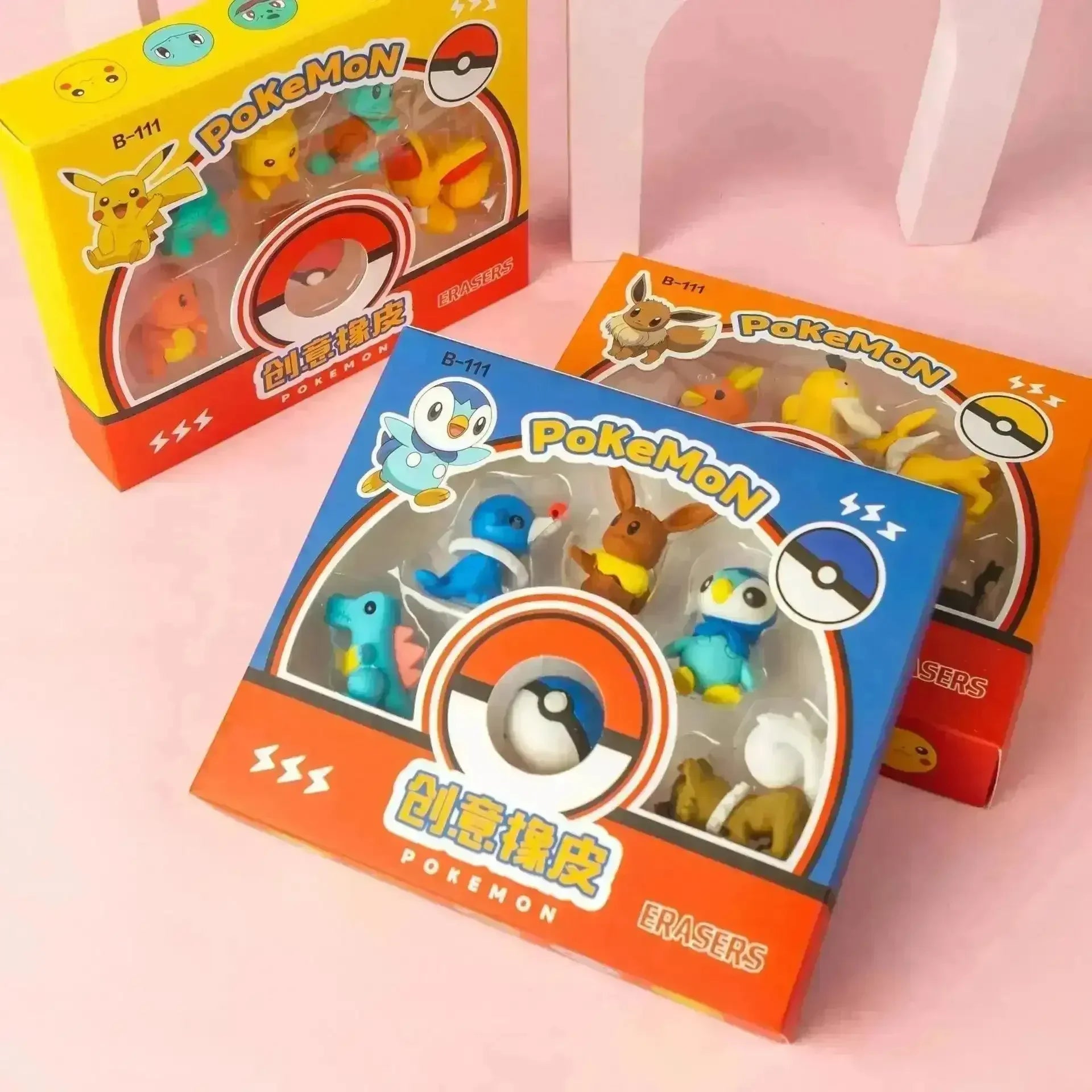 Pokémon Shaped 3D Eraser Set - Bear Hugs