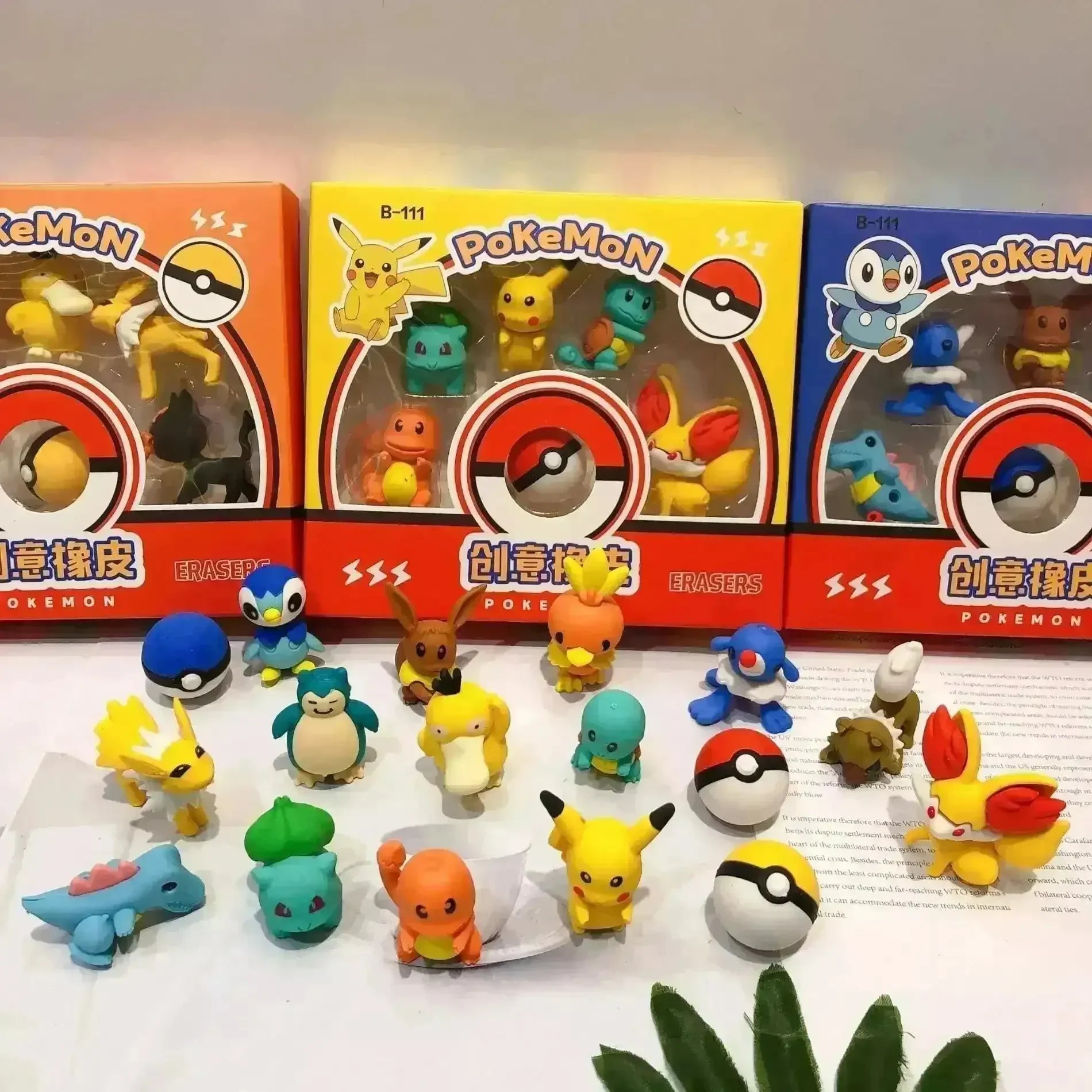 Pokémon Shaped 3D Eraser Set - Bear Hugs