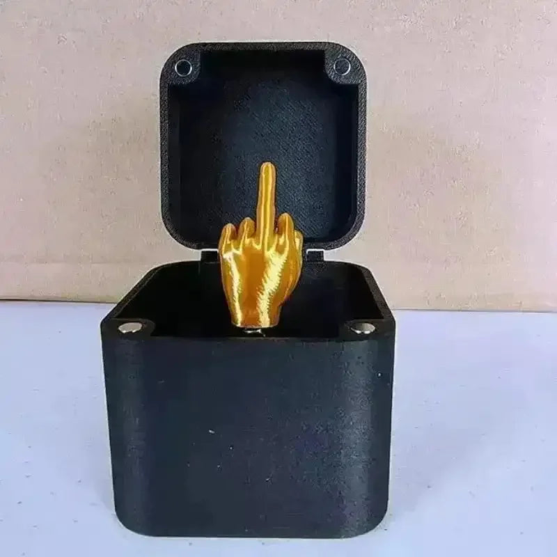 Pop Up Middle Finger Prank Ring Box - Bear Hugs