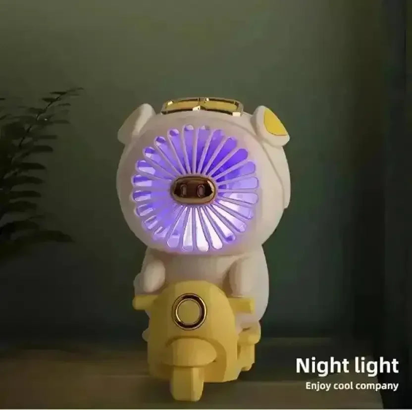 Portable Mini Scooter Fan with Light - Bear Hugs