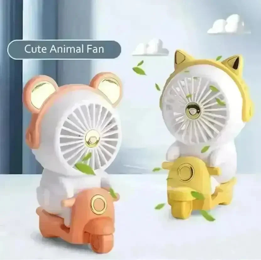 Portable Mini Scooter Fan with Light - Bear Hugs