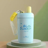 Portable Thermal Insulated Tumbler with String (400 ml) - Bear Hugs